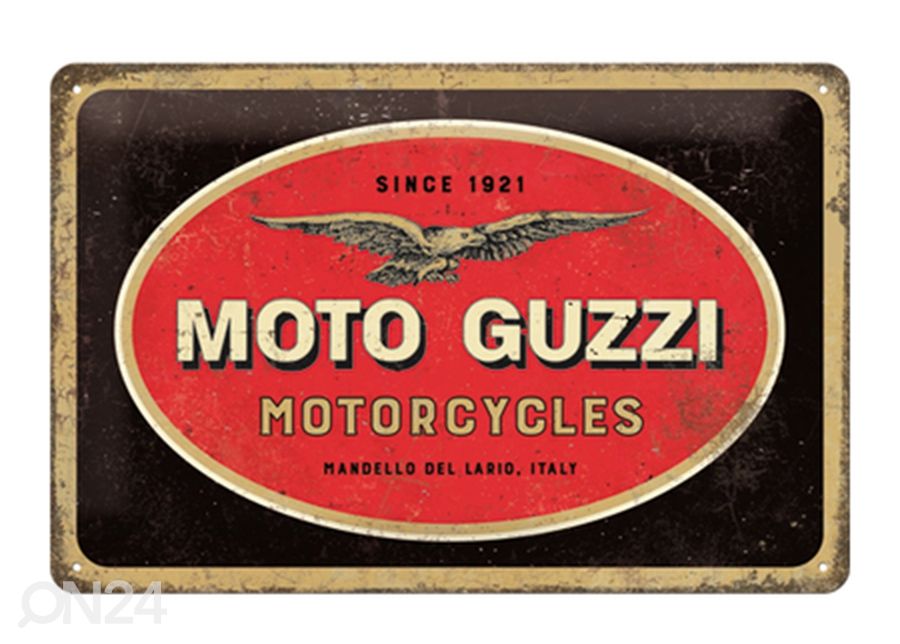 Металлический постер в ретро-стиле Moto Guzzi logo 20x30 см увеличить