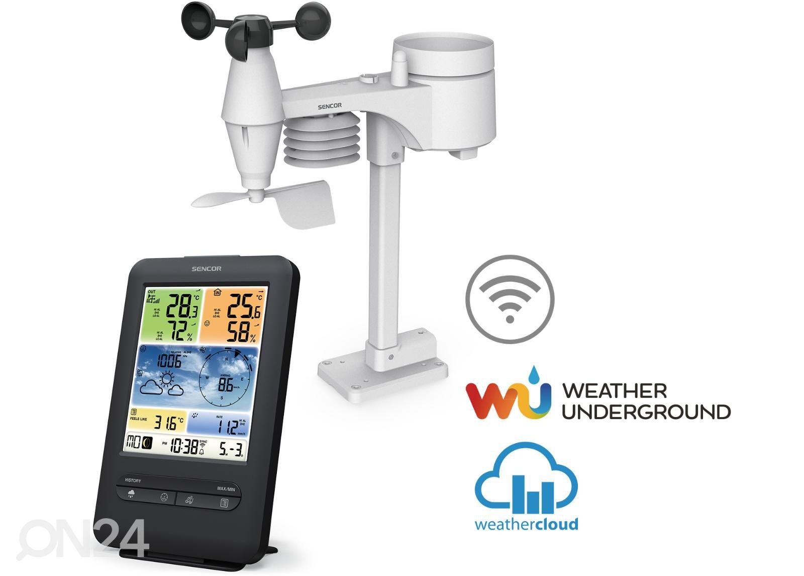 Метеостанция с Wi-Fi Sencor SWS9898 увеличить
