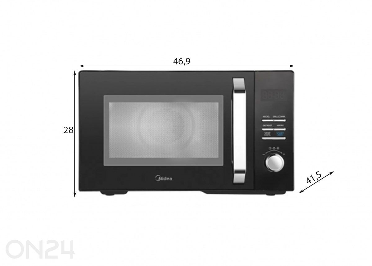 Микроволновая печь с функциями гриля и конвекции Midea MAC23XF, черная увеличить размеры