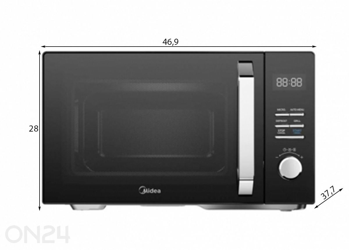 Микроволновая печь Midea MAG25XF увеличить размеры