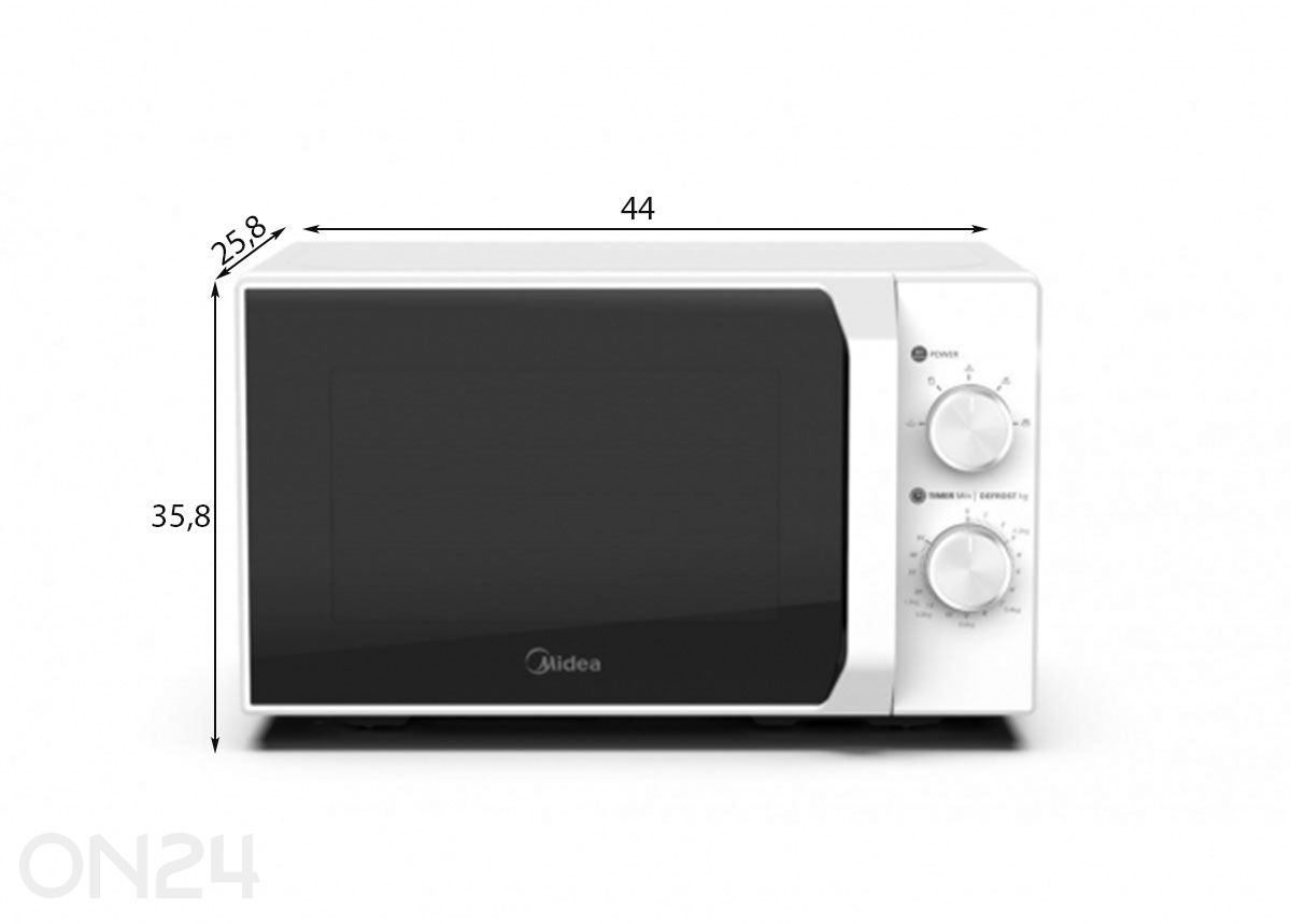Микроволновая печь Midea MM20CF2E, белая увеличить размеры