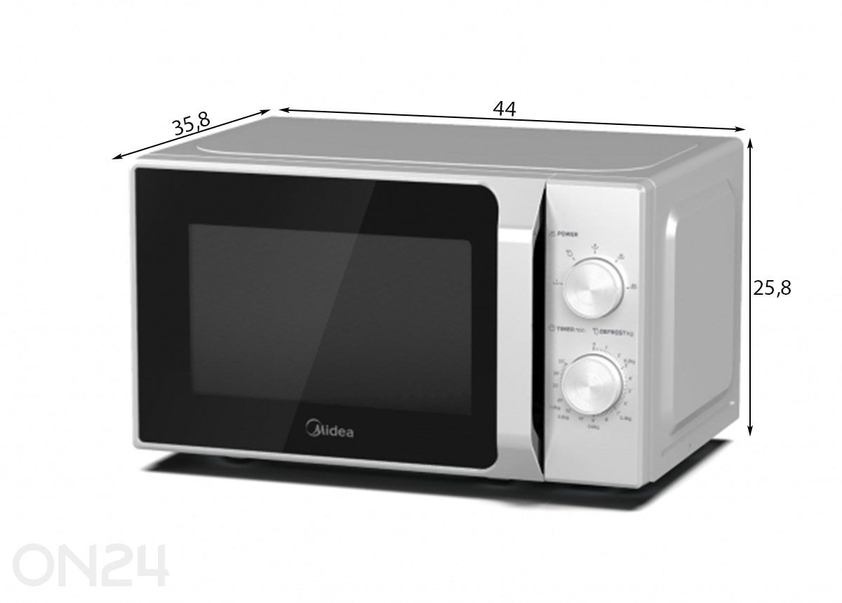 Микроволновая печь Midea MM20CF2ESL увеличить размеры