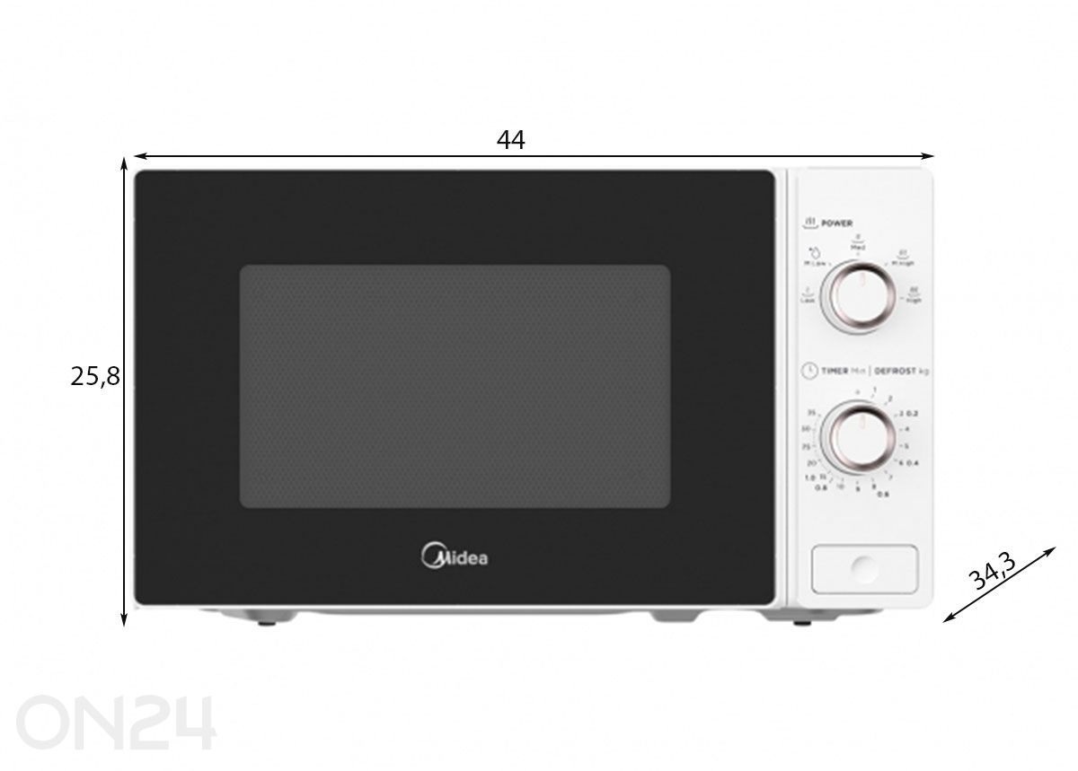 Микроволновая печь Midea MM720C2AT-W, белая увеличить размеры