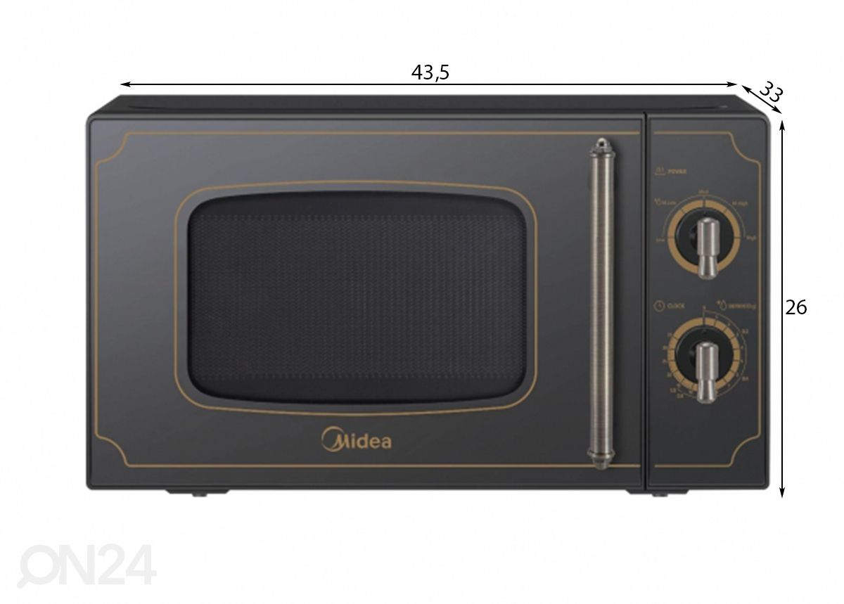 Микроволновая печь Midea MM720CJ7 Retro увеличить размеры