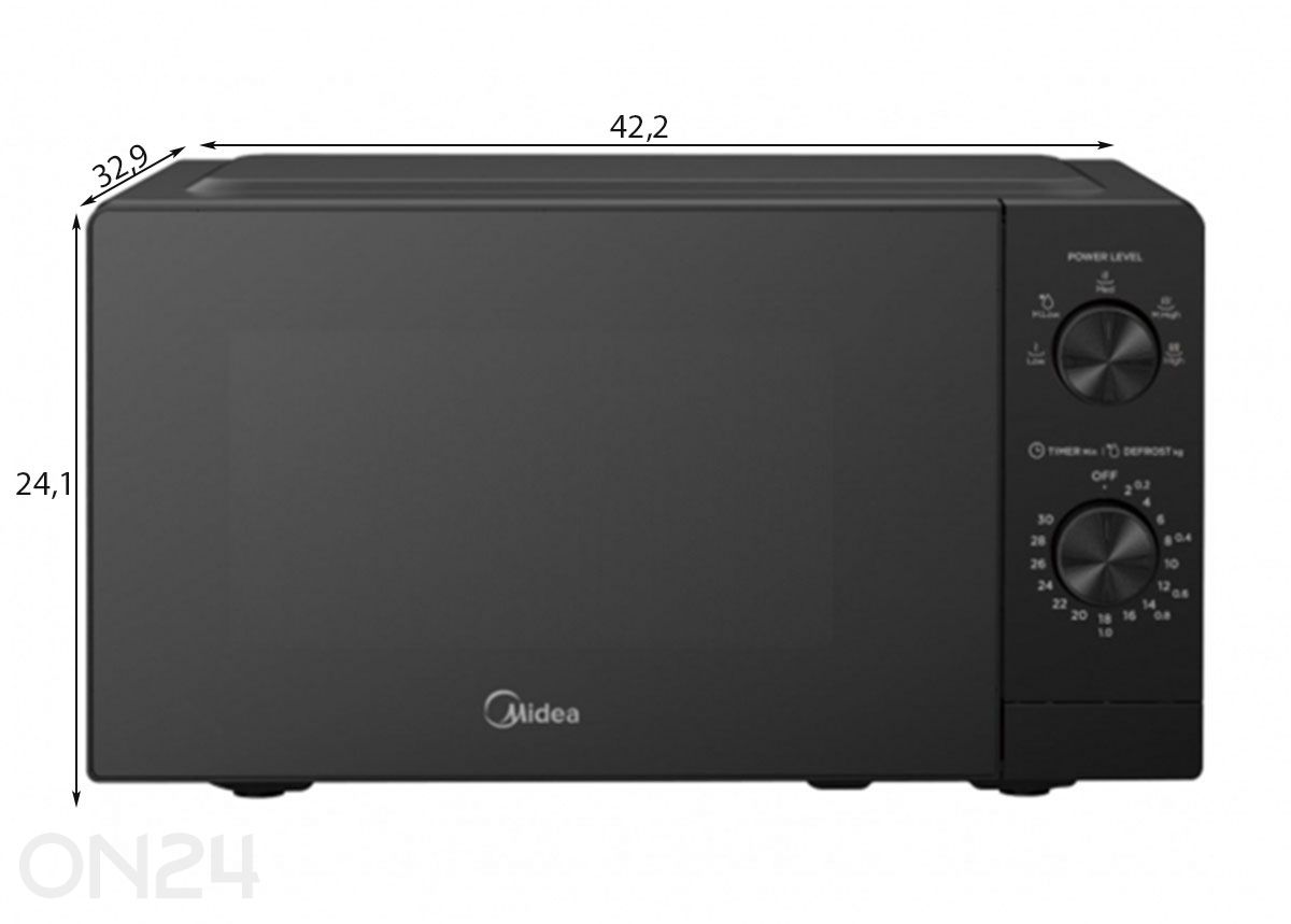 Микроволновая печь Midea MMO-MMP01MZ(BK) увеличить размеры