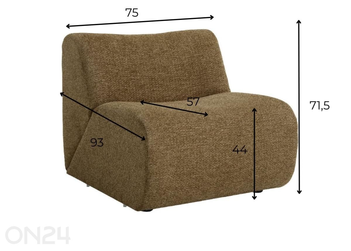 Модульный диван средний модуль Svenne увеличить размеры