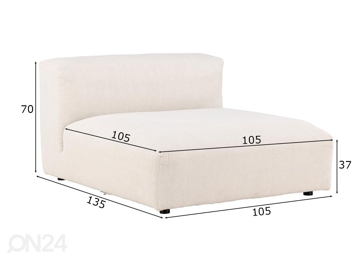 Модульный диван Mavi 1-значная средняя часть увеличить размеры