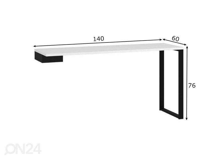 Модуль стола Marlow 140x60 см увеличить размеры