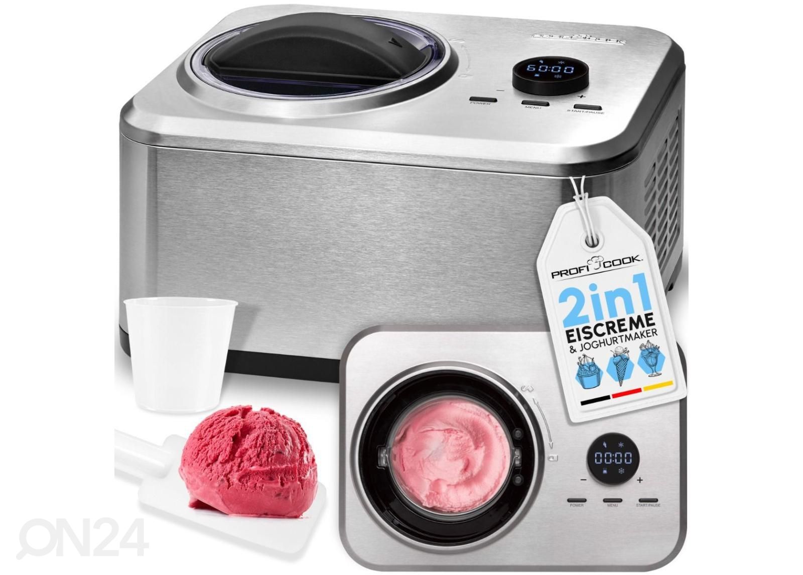 Мороженица и йогуртница ProfiCook PCICM1268 из нержавеющей стали увеличить