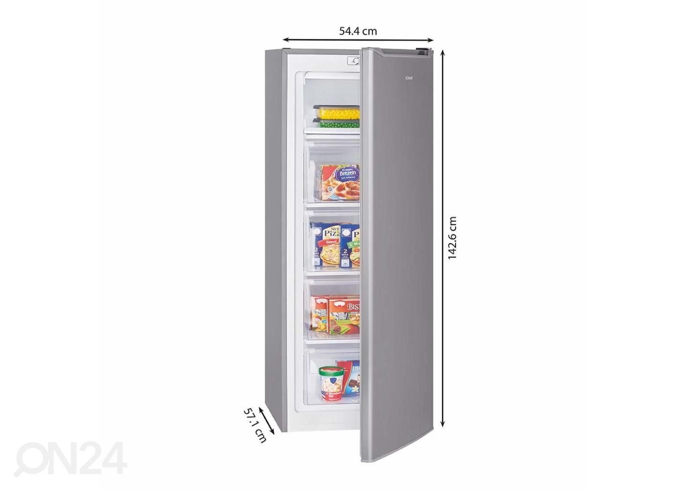 Морозильник Bomann GS7340IX, inox увеличить размеры
