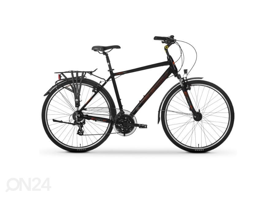 Мужской велосипед Tabou Kinetic 2.0 PLUS 28" M, черно-оранжевый увеличить
