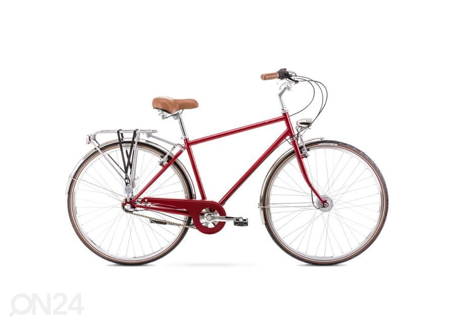 Мужской городской велосипед ROMET Vintage Classic M, 28" L, красный увеличить