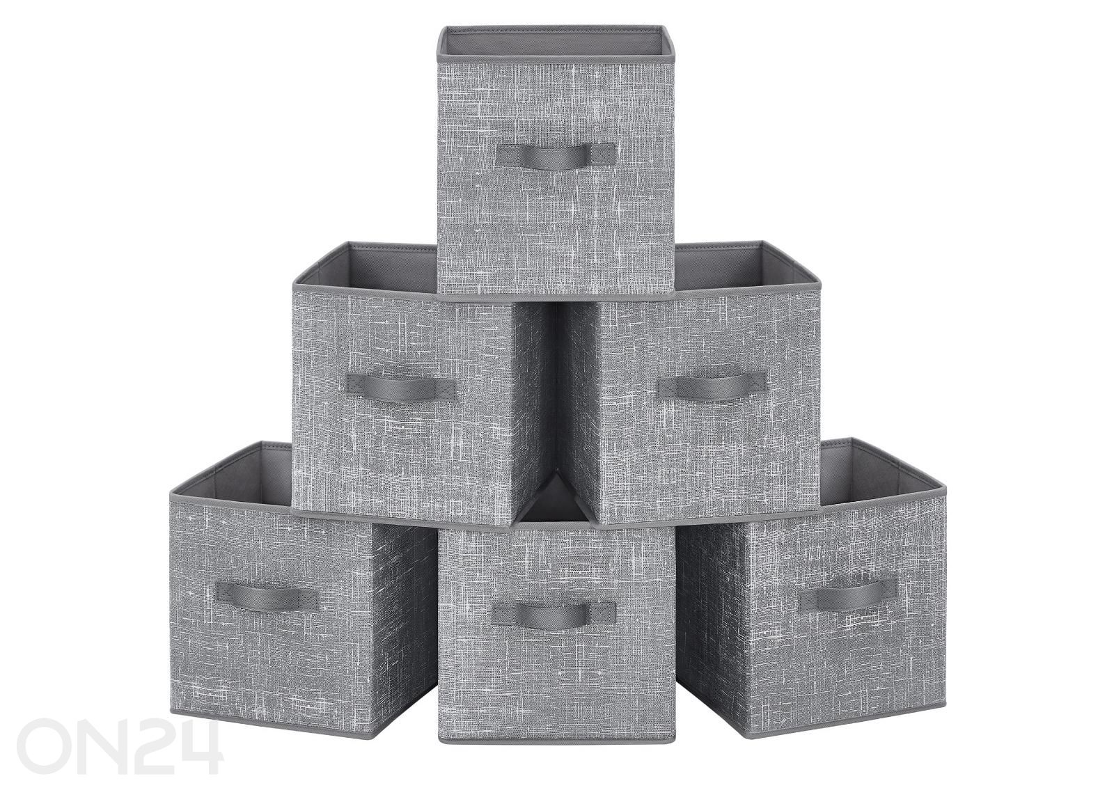 Набор из 6 коробок для хранения, серые увеличить