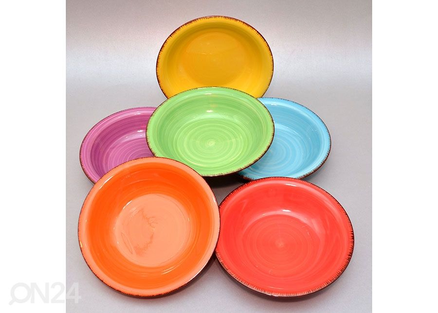 Набор керамических суповых тарелок 6 шт увеличить