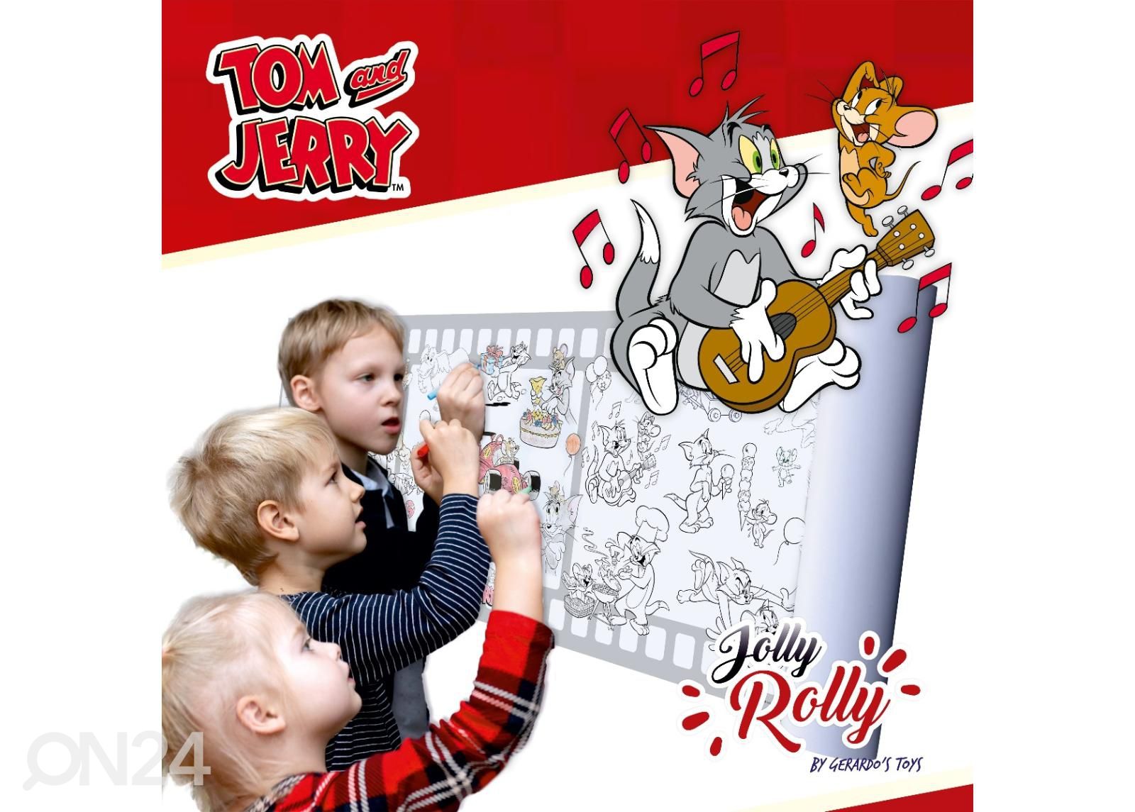 Наклеиваемая раскраска Tom ja Jerry Gerardo's Toys Jolly Rolly увеличить
