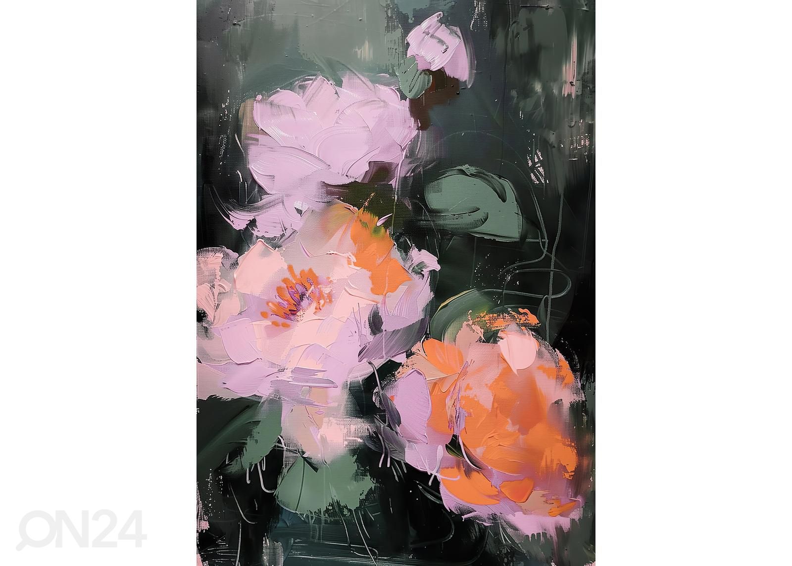 Настенная картина Pink Flowers 60x80 см увеличить