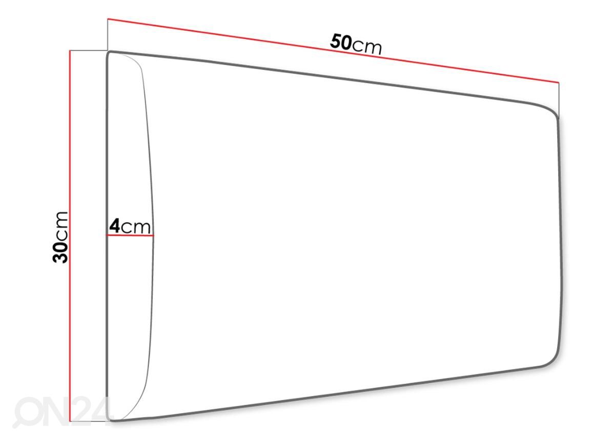 Настенная панель с покрытием из кожзаменителя 50x30 cm увеличить размеры