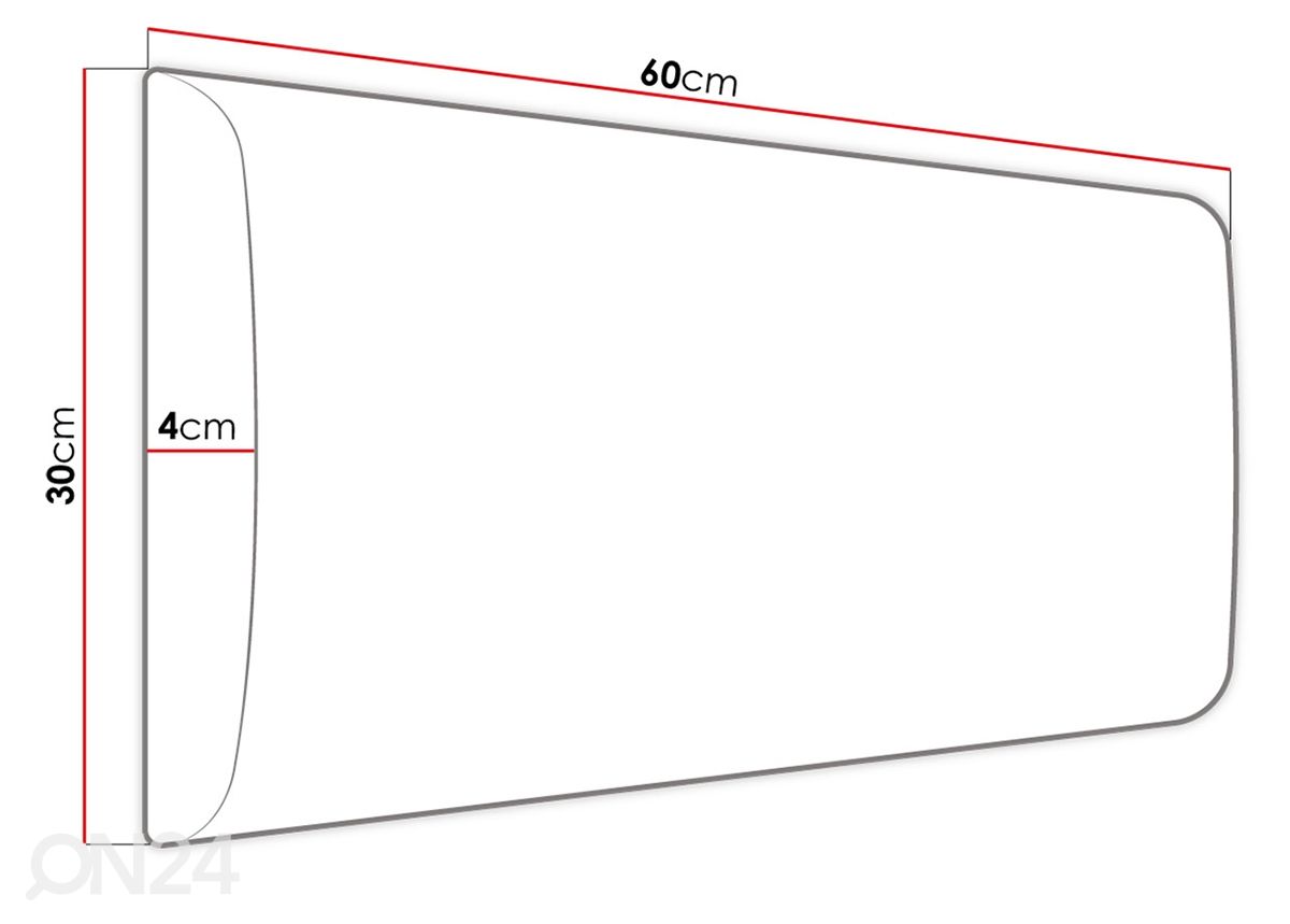 Настенная панель с текстильным покрытием 60x30 cm увеличить размеры