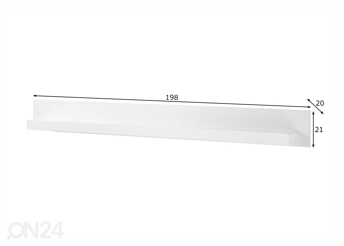 Настенная полка Meran 198 см увеличить размеры
