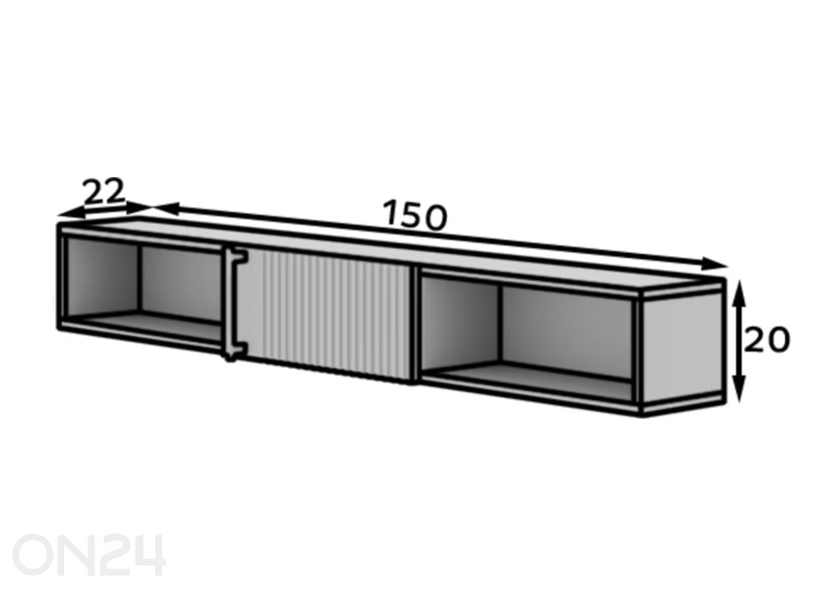 Настенная полка Omaha 150 см увеличить размеры