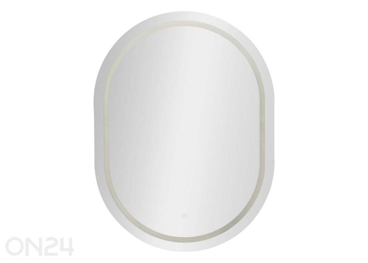 Настенное зеркало LED 60x8 см, серебристое увеличить