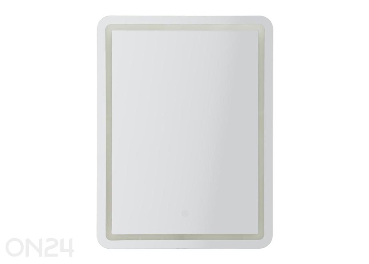 Настенное зеркало LED 60x80 см, серебристое увеличить