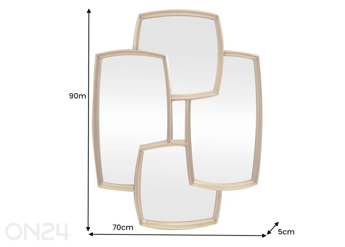 Настенное зеркало Quadra увеличить размеры