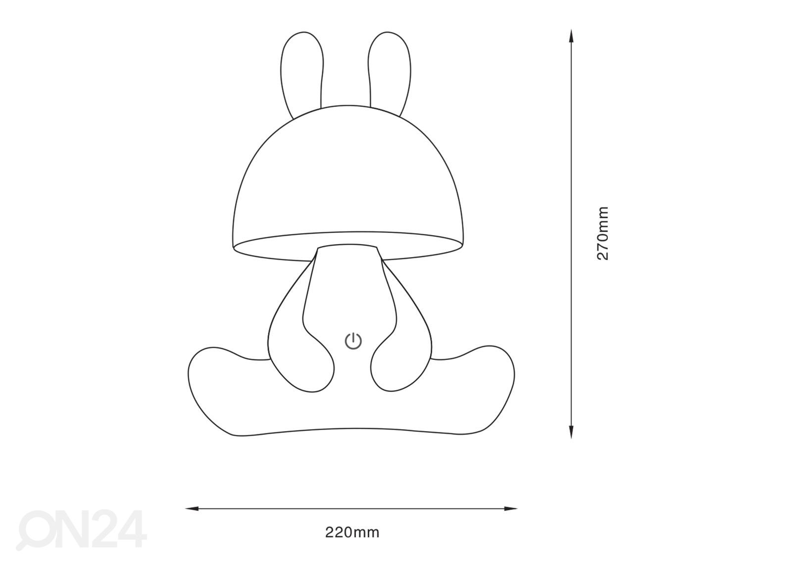 Настольная лампа Bunny WH увеличить размеры