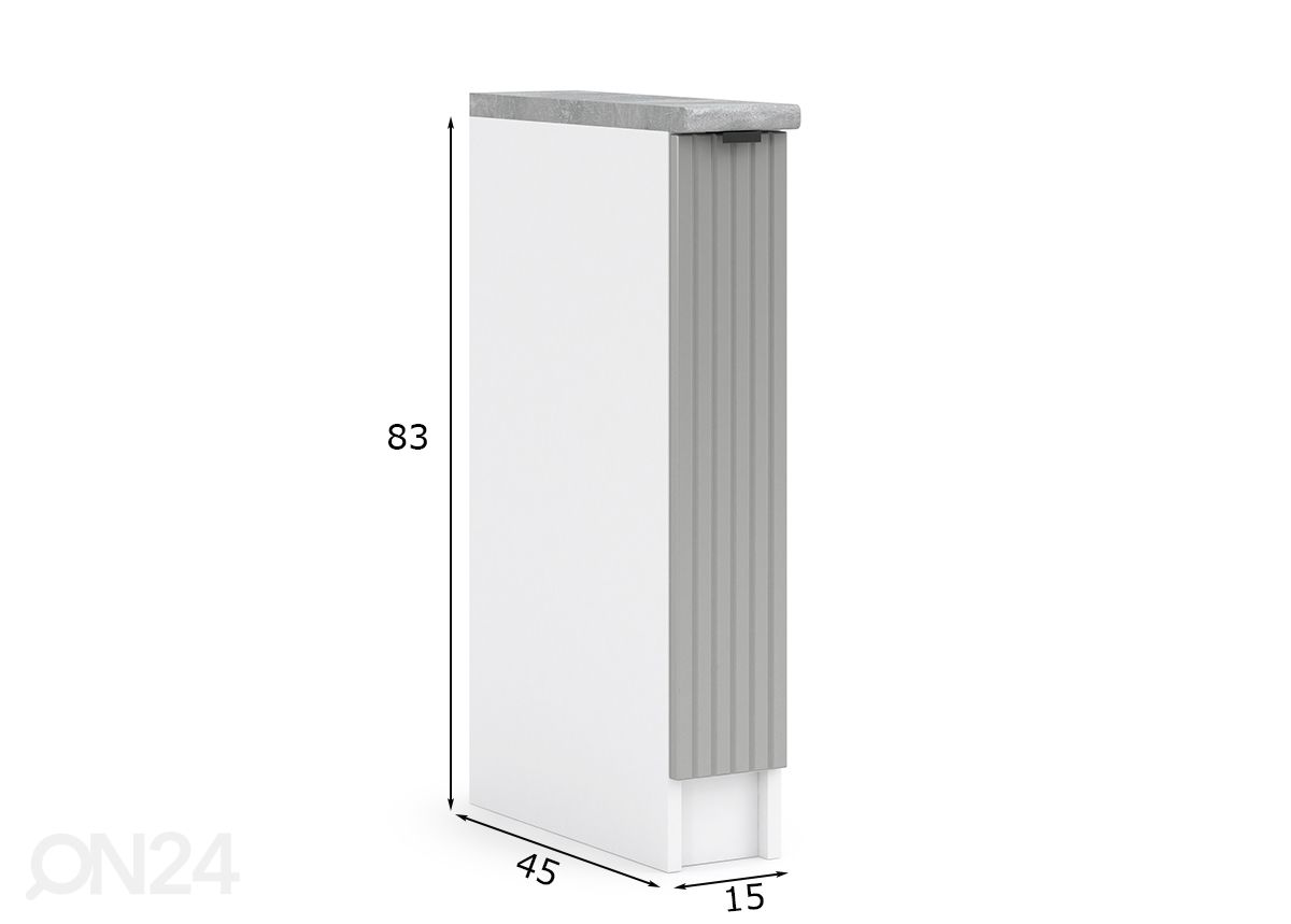 Нижний кухонный шкаф Lissone 15 cm увеличить размеры