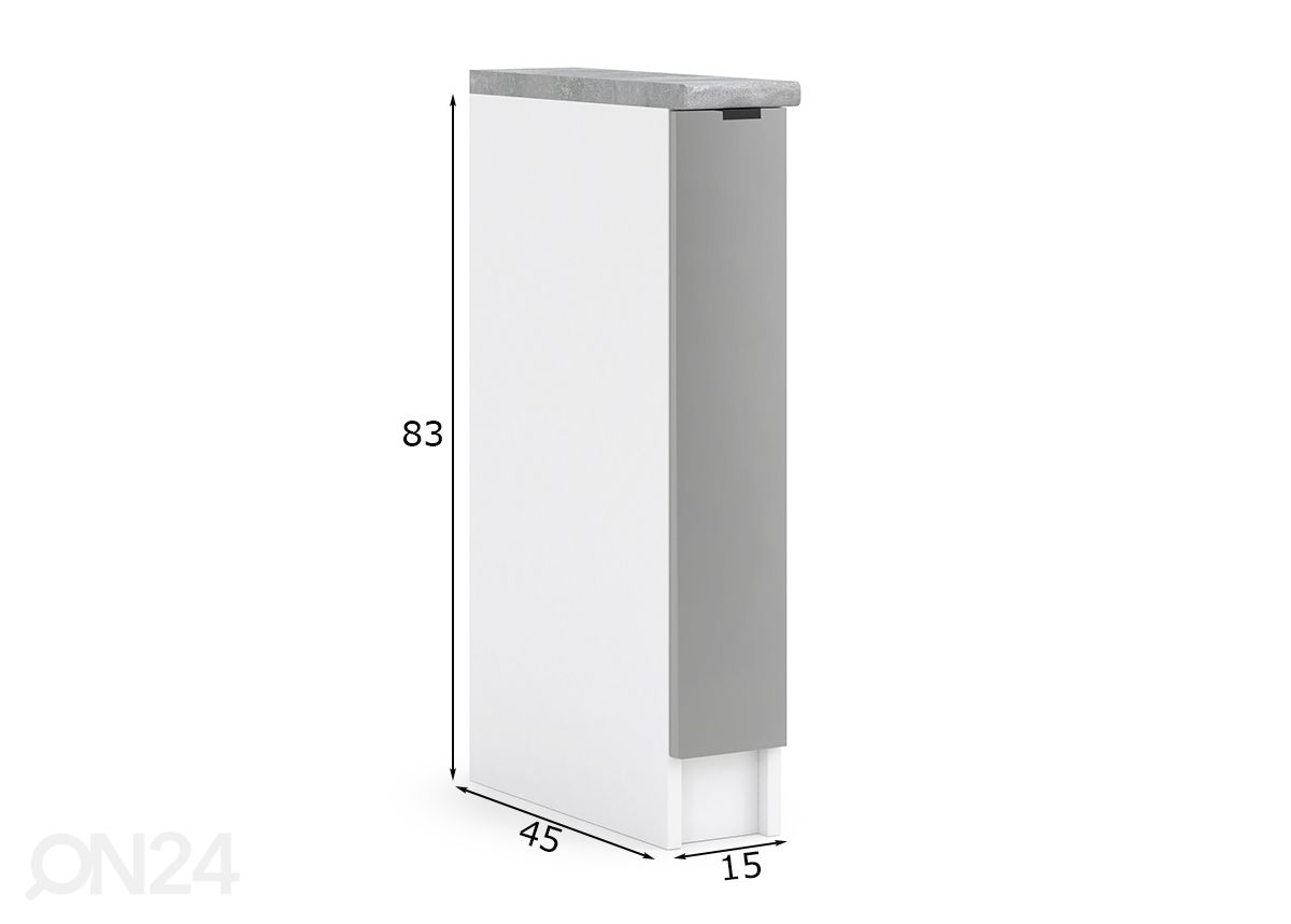 Нижний кухонный шкаф Lissone 15 cm увеличить размеры