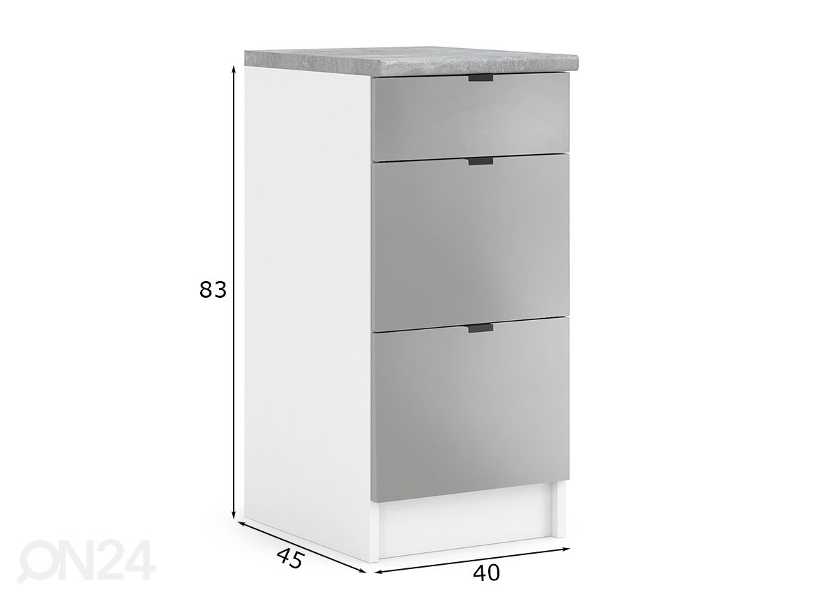 Нижний кухонный шкаф Livorno 40 cm увеличить размеры