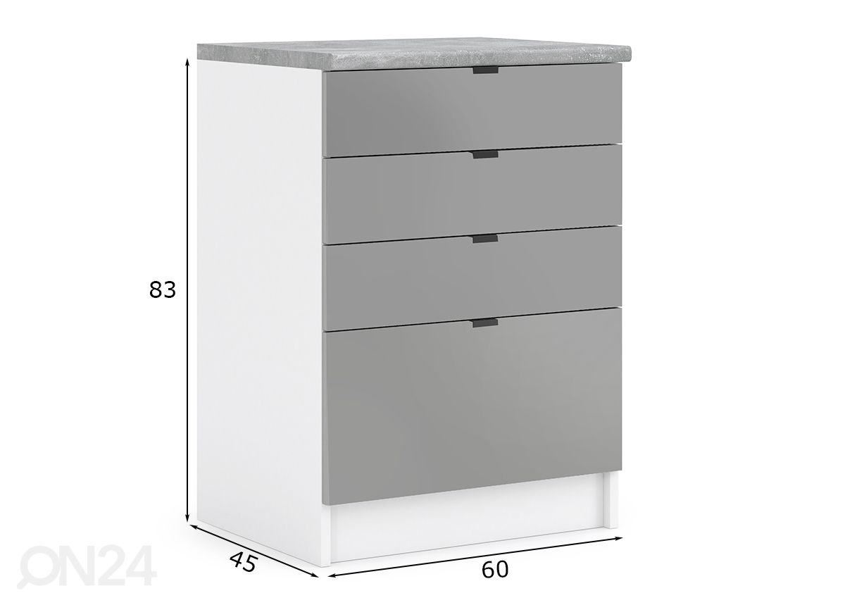 Нижний кухонный шкаф Livorno 60 cm увеличить размеры