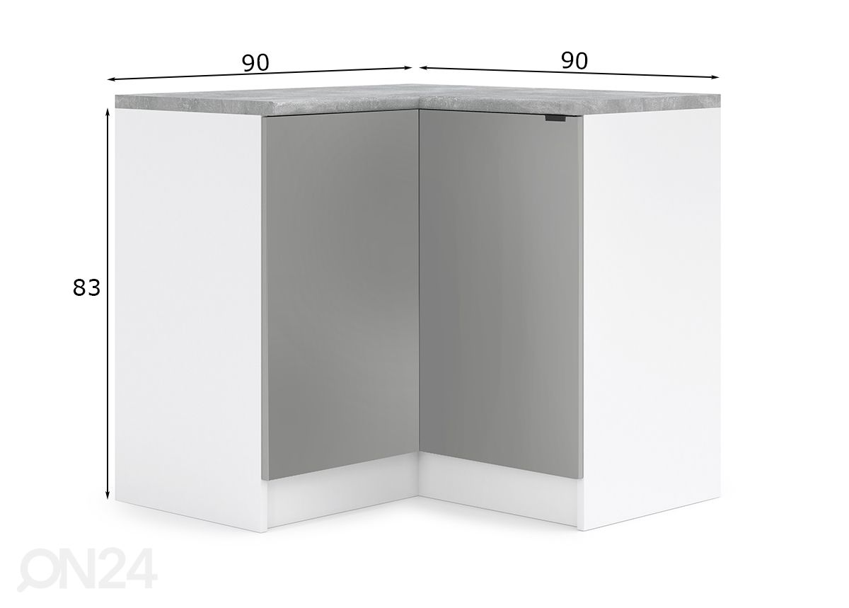 Нижний угловой шкаф Lissone 90x90 cm увеличить размеры