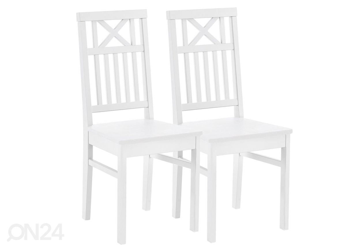 Обеденные стулья из массива берёзы Florence 2 шт, белый увеличить
