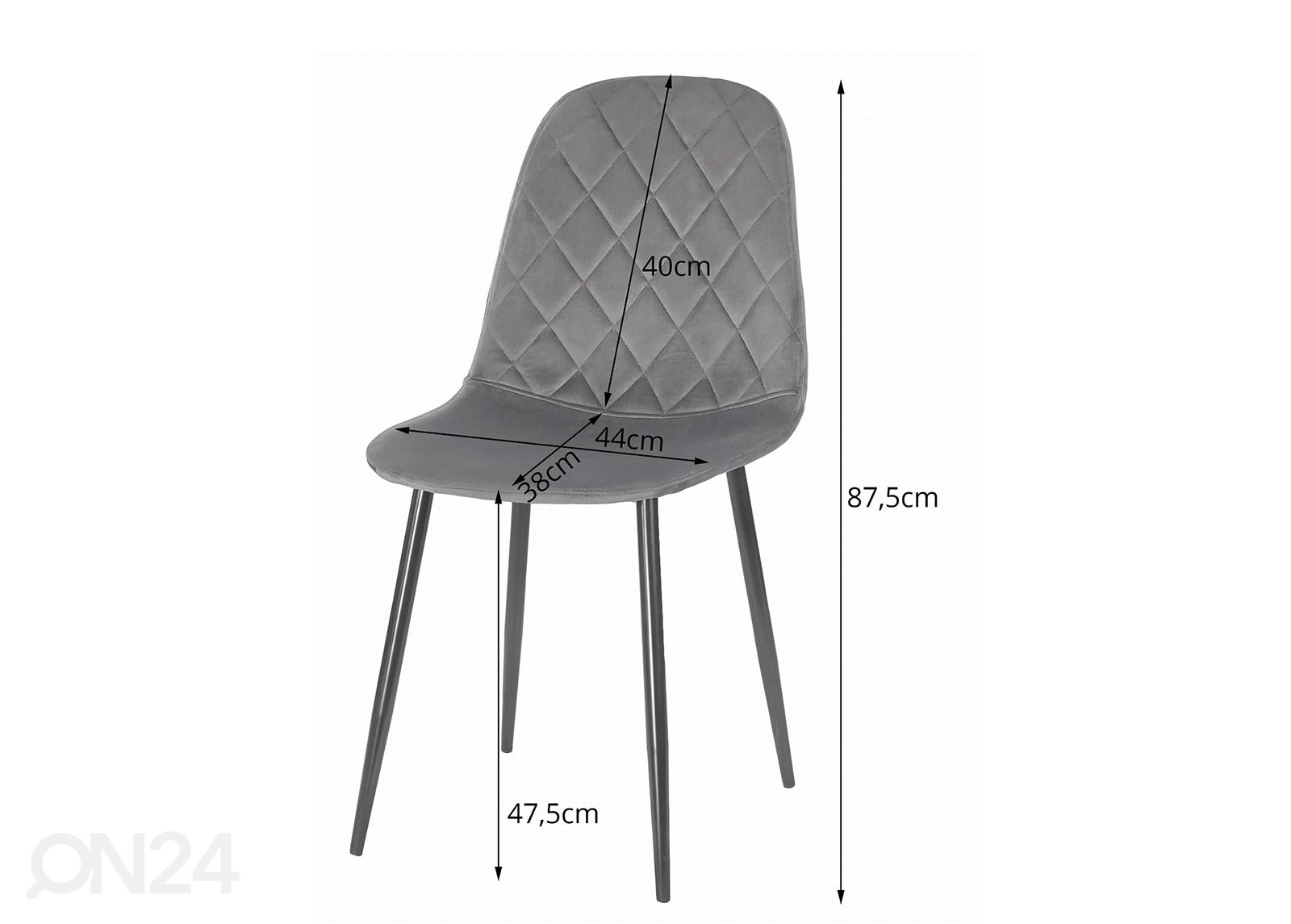 Обеденные стулья Asti 4 шт, тёмно-синий увеличить размеры