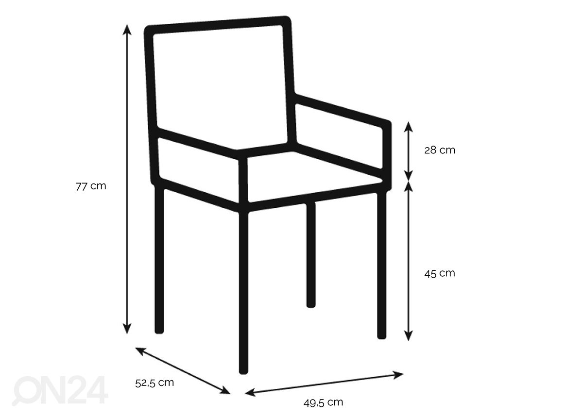Обеденные стулья Carolina, 2 шт увеличить размеры