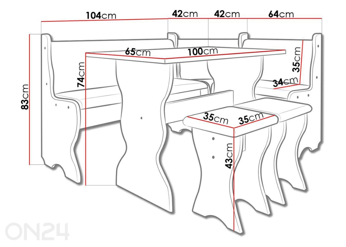 Обеденный комплект Thomas увеличить размеры