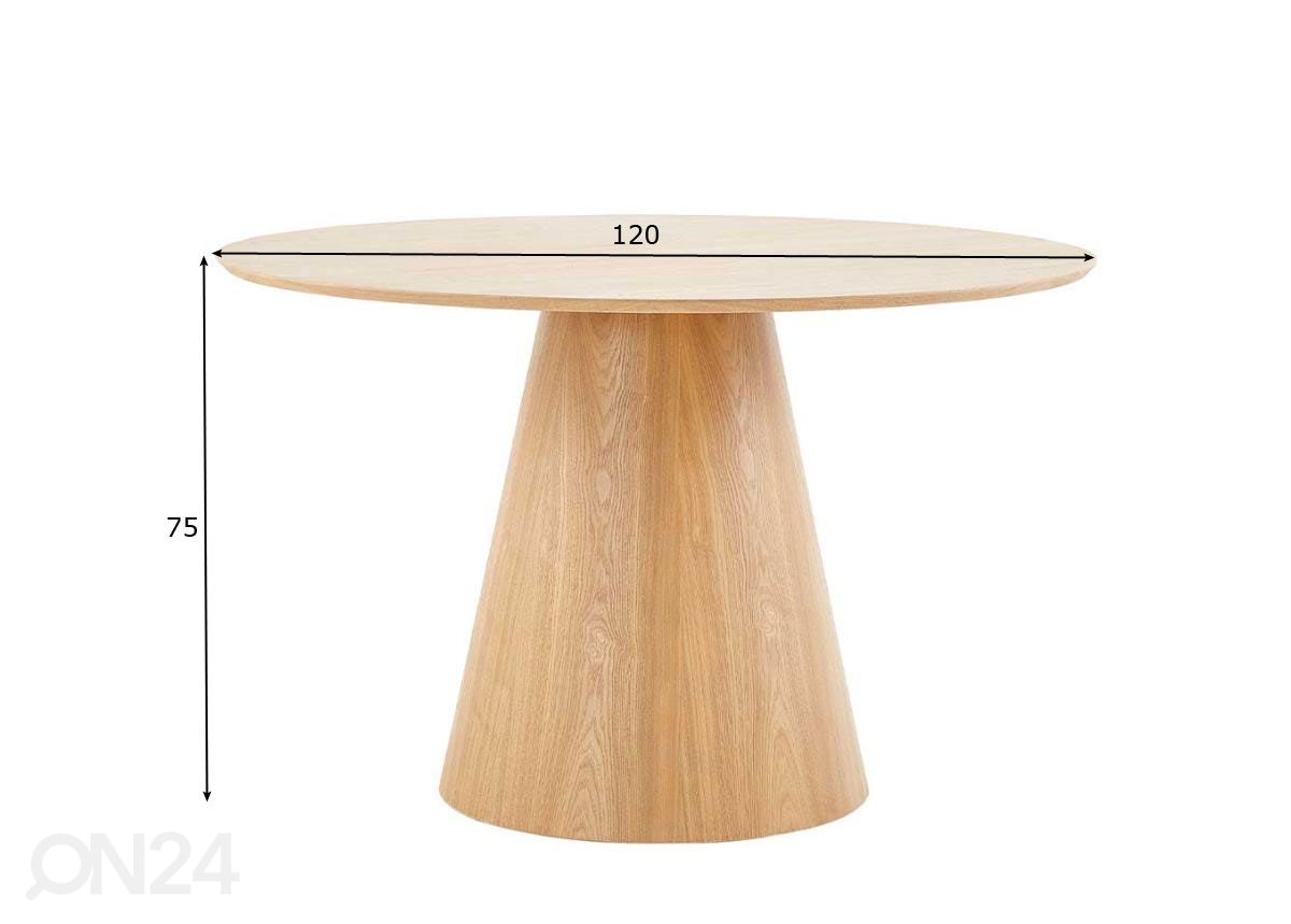 Обеденный стол Ø 120 cm увеличить размеры