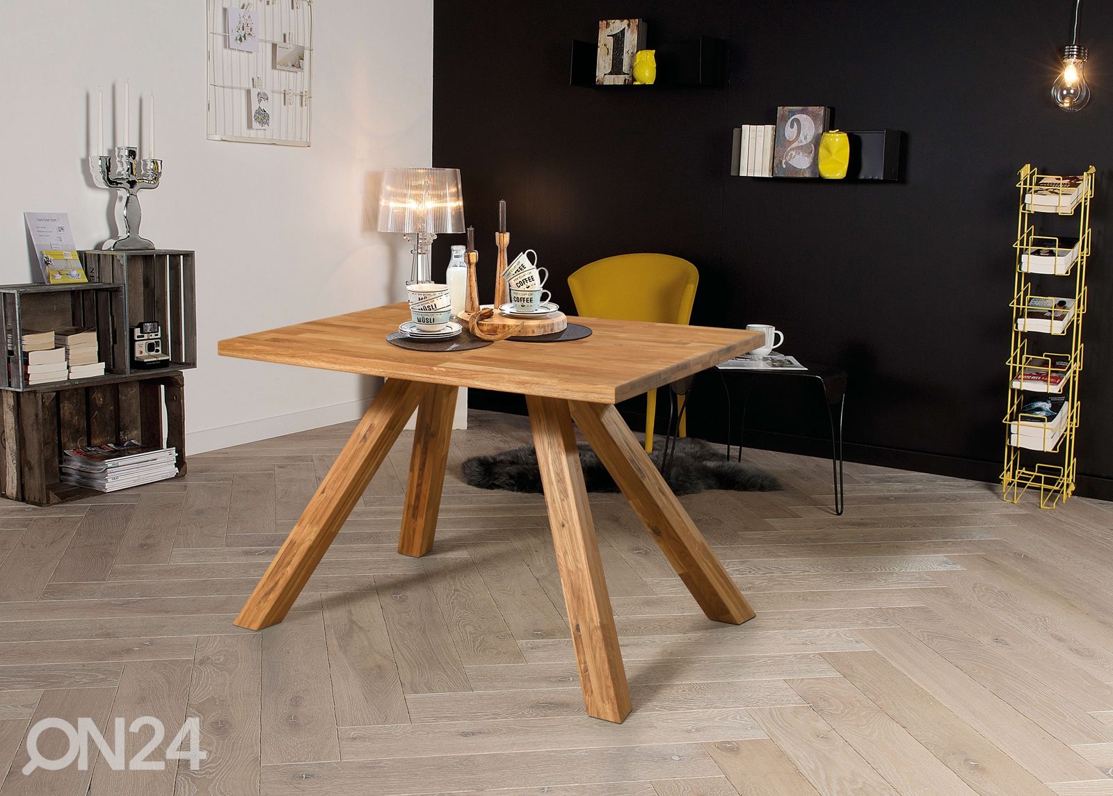 Обеденный стол из массива дуба Dexter 4 120x80 cm увеличить