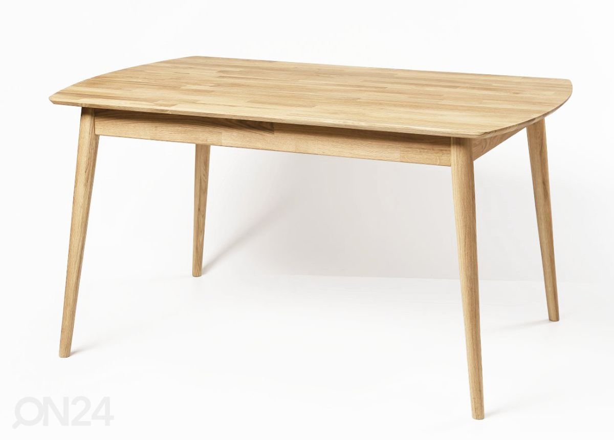 Обеденный стол из массива дуба Scan 120x90 cm, белое масло увеличить