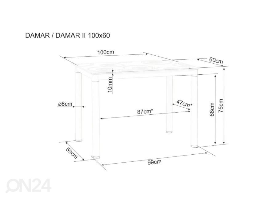 Обеденный стол 100x60 см увеличить размеры