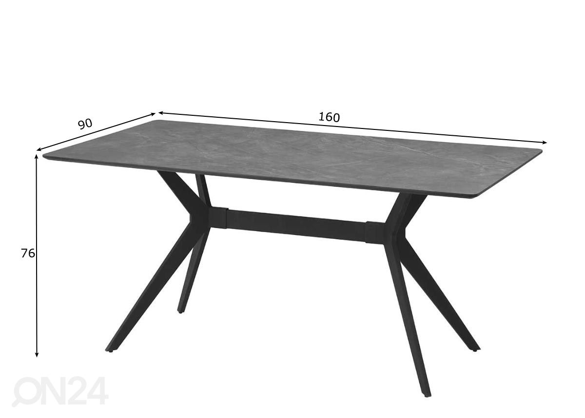 Обеденный стол 160x90 cm увеличить размеры