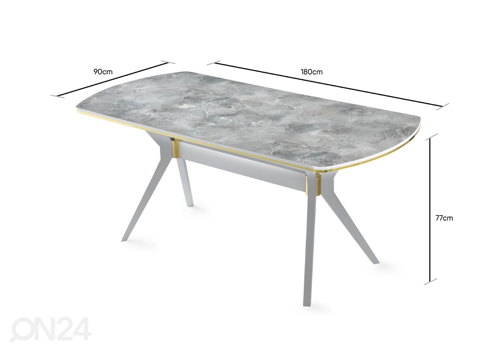 Обеденный стол 180x90 cm увеличить размеры