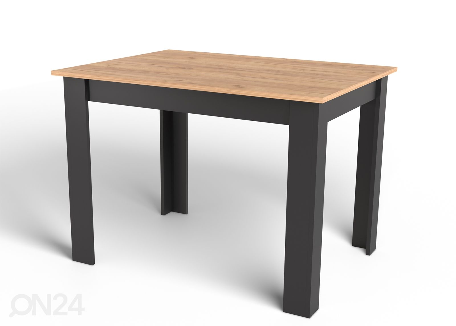 Обеденный стол 80x120 cm, дуб/чёрный увеличить