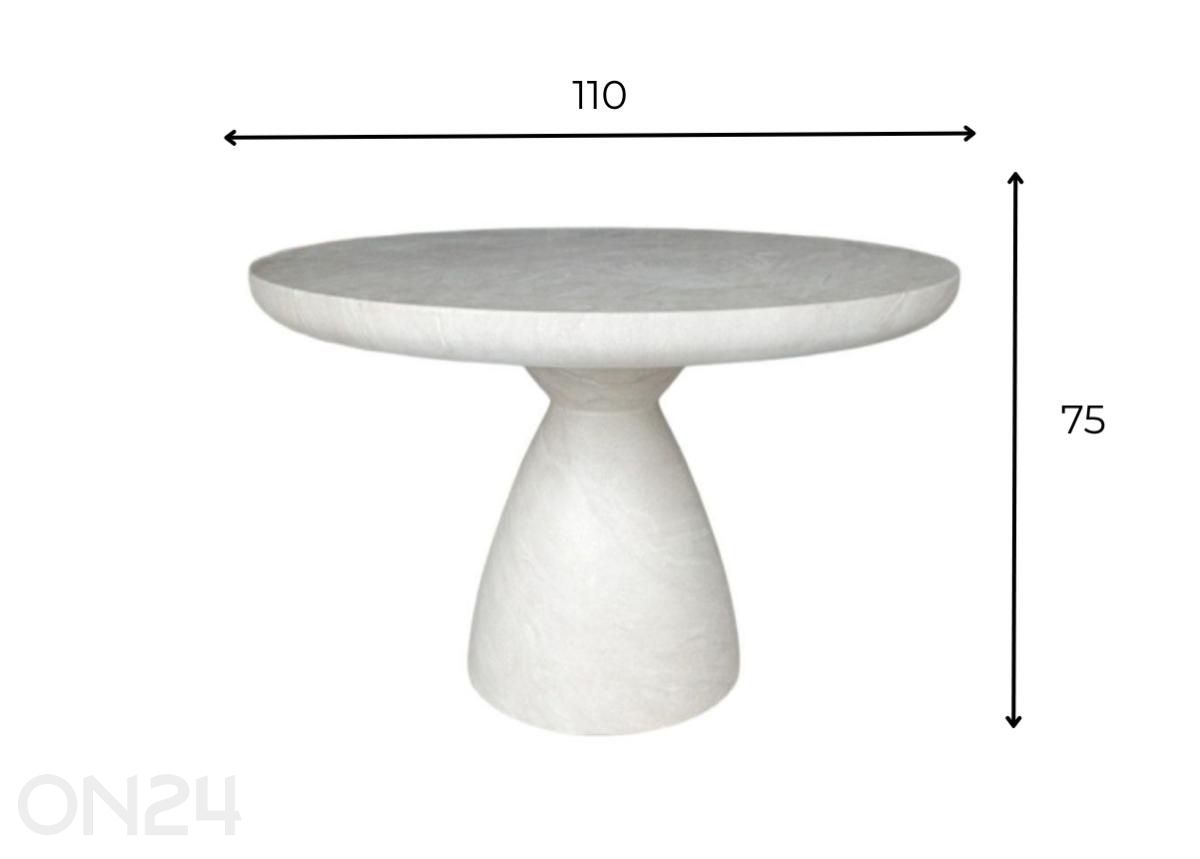 Обеденный стол Amanda D110, белый увеличить размеры