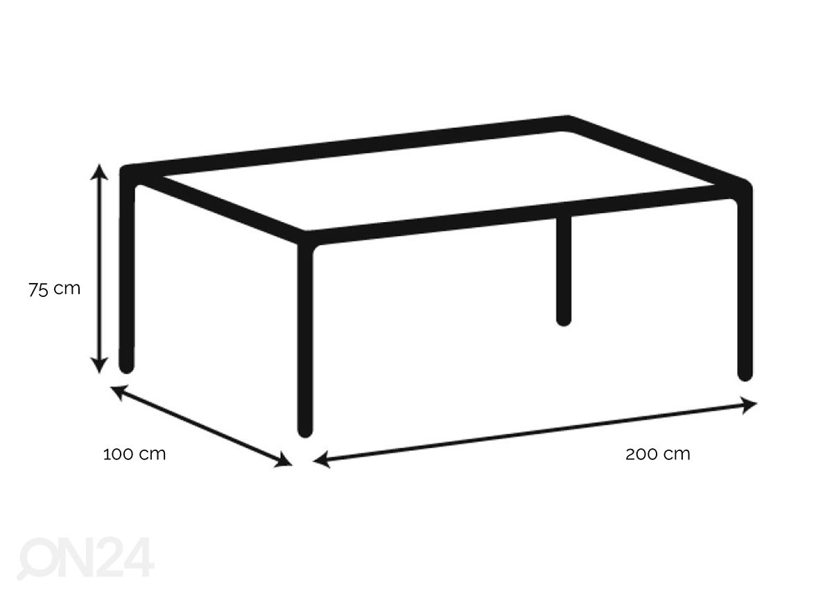 Обеденный стол Assens 100x200 см увеличить размеры