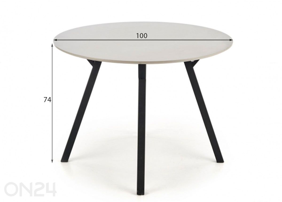 Обеденный стол Balrog Ø 100 см увеличить размеры