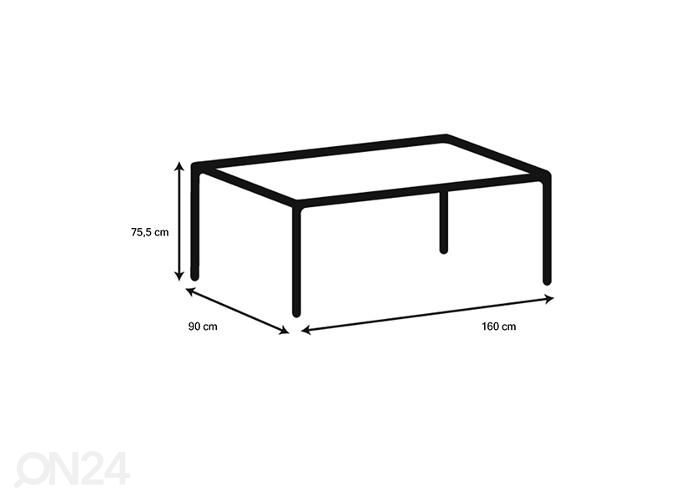 Обеденный стол Beira 90x160 см увеличить размеры