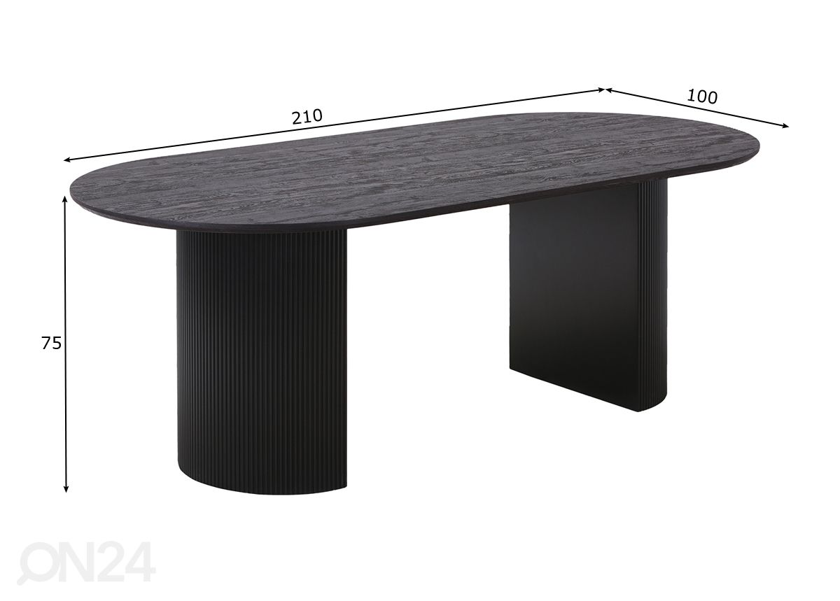 Обеденный стол Boavista 110x210 см увеличить размеры