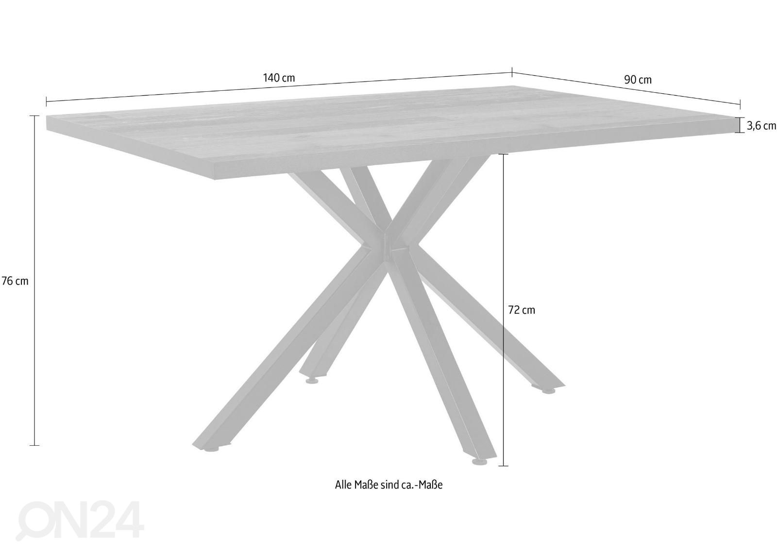 Обеденный стол Cleo I 90x140 cm увеличить размеры